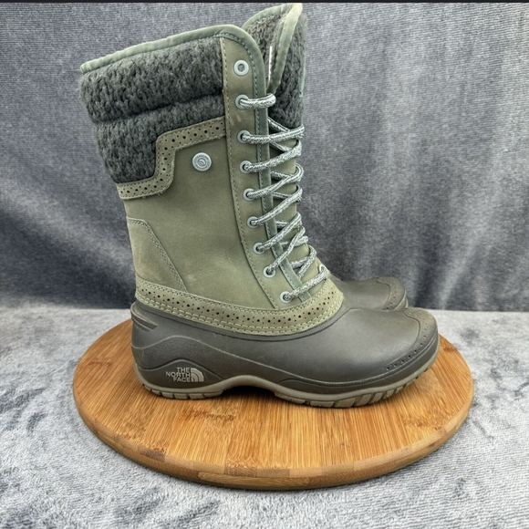 The North Face Shoes - The North Face Womens Shellista II Mid Snow Boot Duck Green/wrought Winter Boots